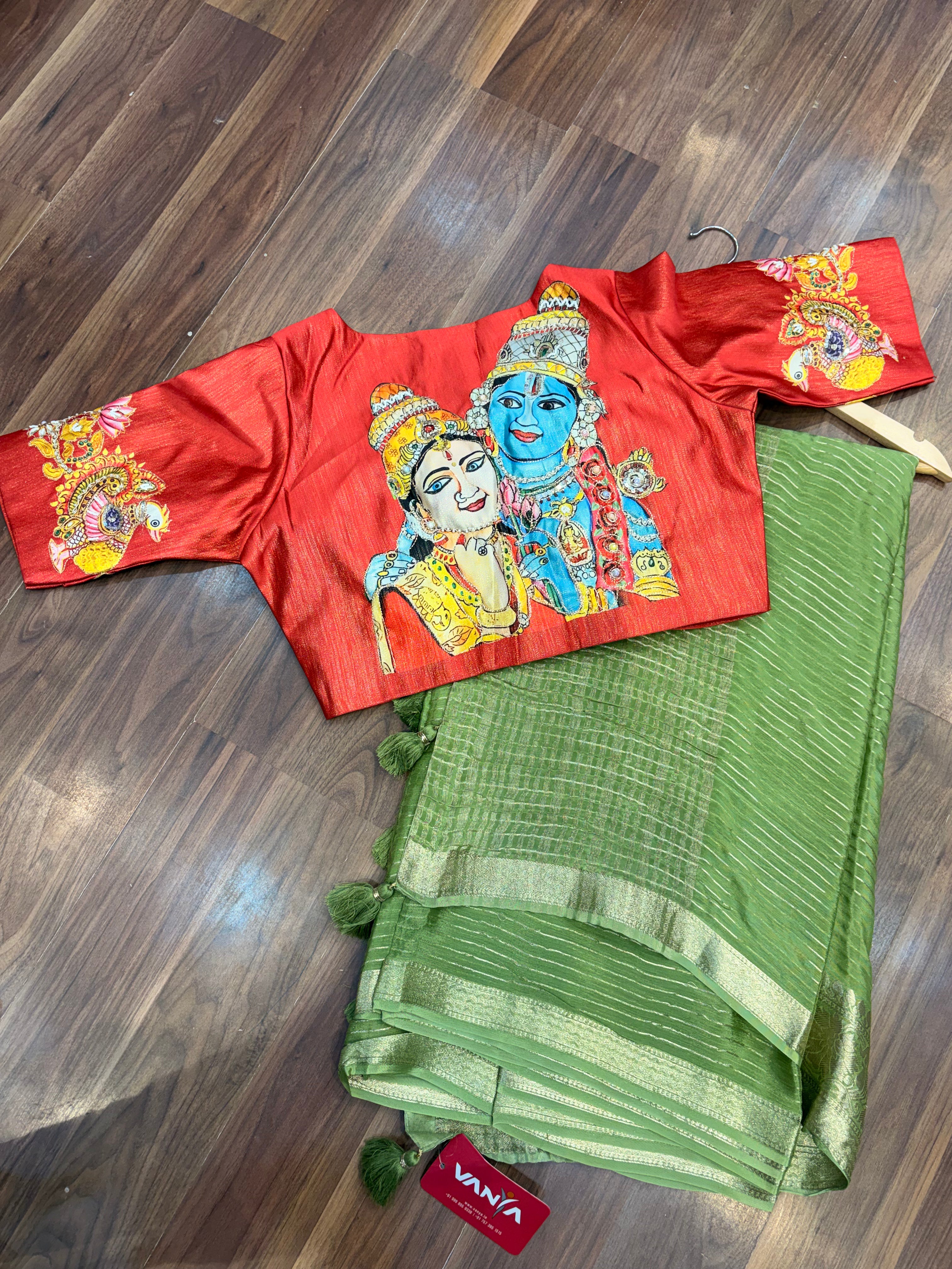 Fancy saree with switched blouse