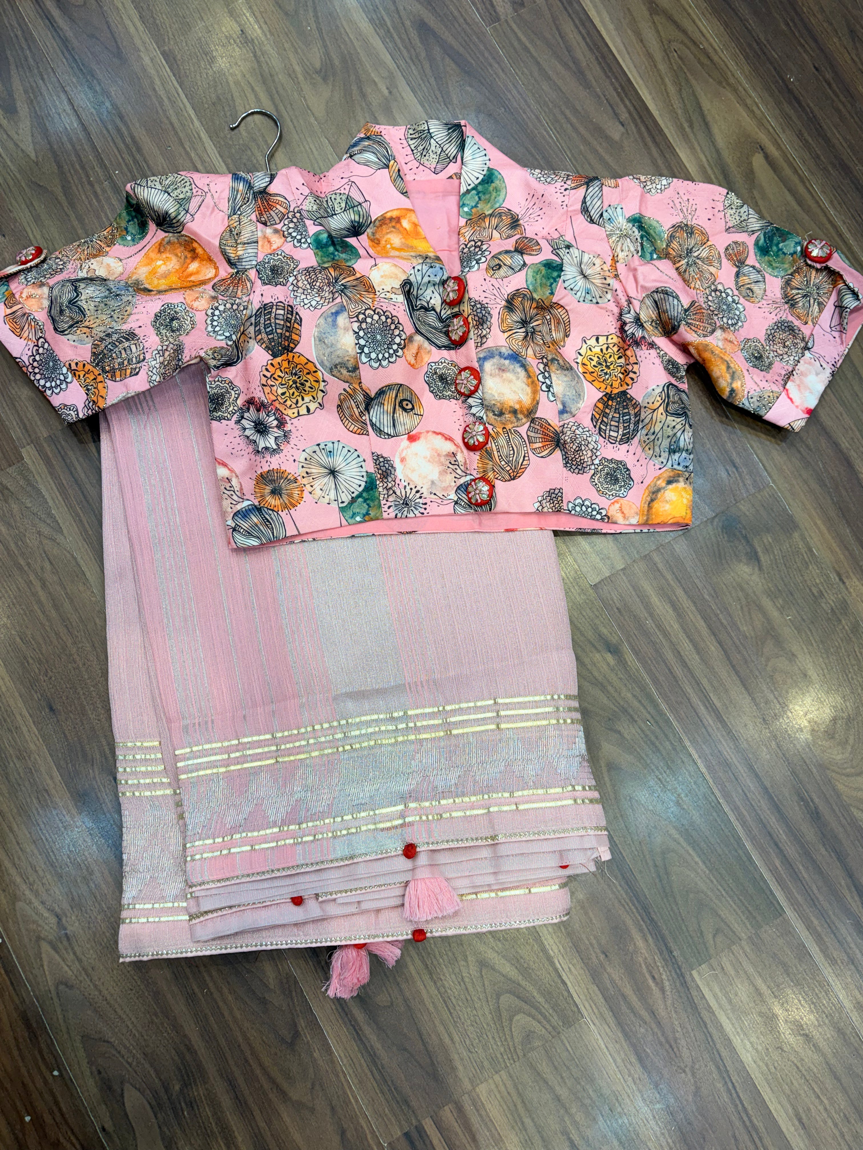 Fancy saree with switched blouse