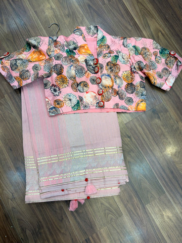 Fancy saree with switched blouse